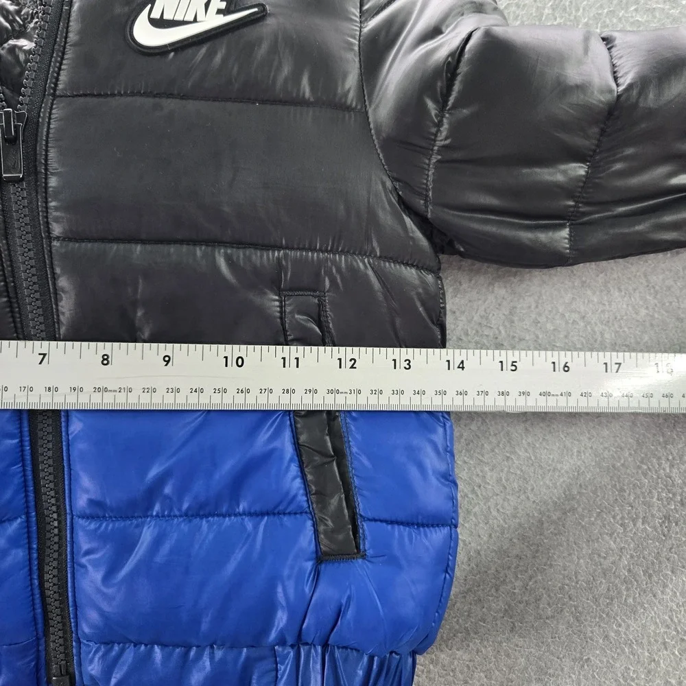 Nike Boys Jacket 2T (1-2‎ YRS 86-92CM) Black Puffer Colorblock Just Do It